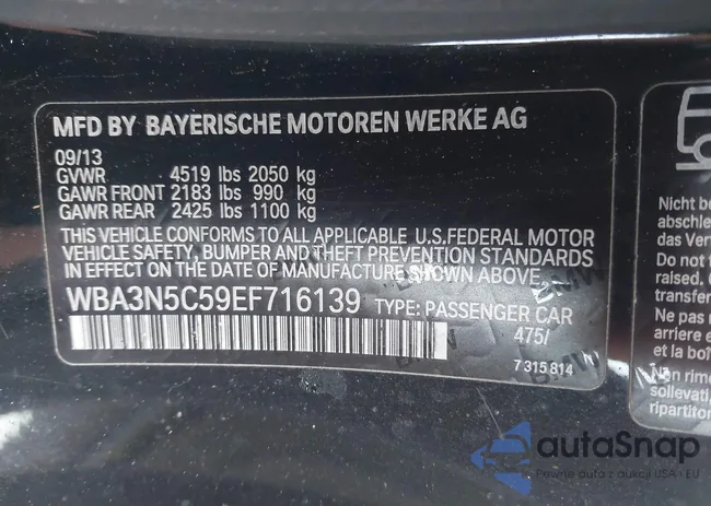 WBA3N5C59EF716139: 44165437