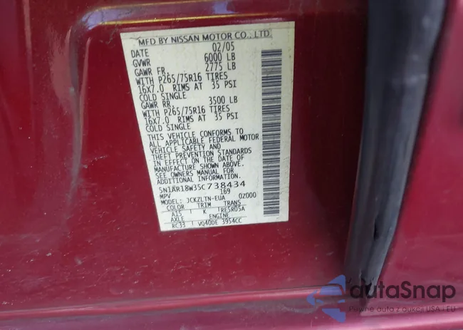 5N1AR18W35C738434: 44166441