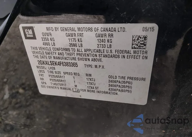 2GKALSEK4F6383365: 44166521