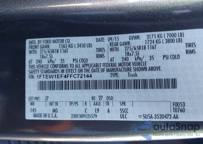 1FTEW1EF4FFC72144: 44166571