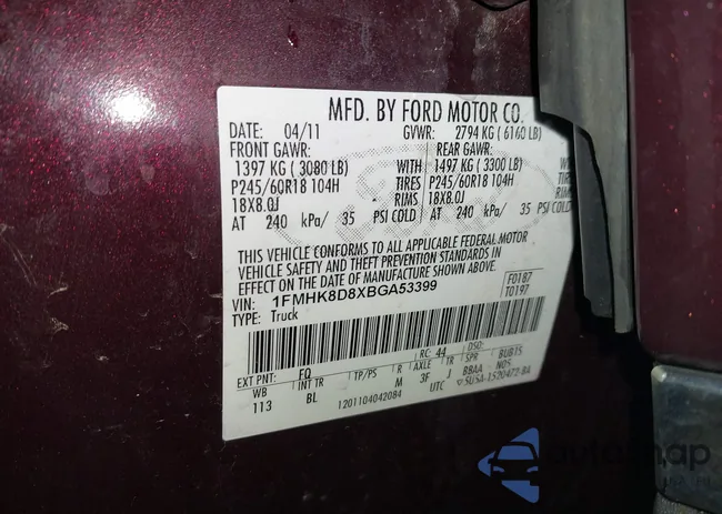 1FMHK8D8XBGA53399: 44166653