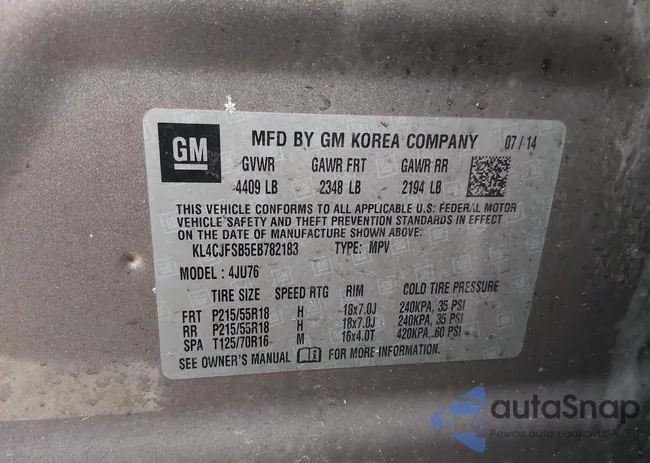 KL4CJFSB5EB782183: 44166664