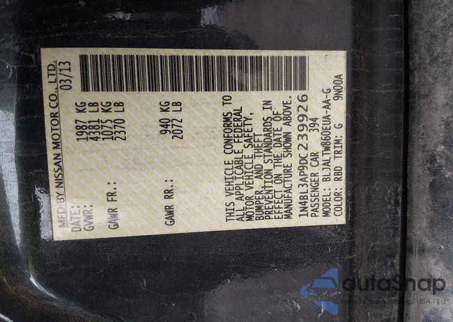 1N4BL3AP9DC239926: 44166665