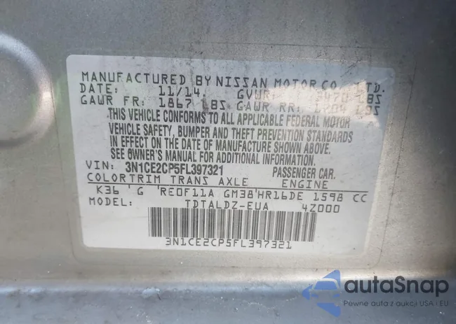 3N1CE2CP5FL397321: 44166721