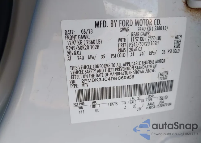 2FMDK3JC4DBC60956: 44166734