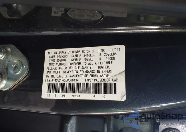 JH4CU2F65BC006434: 44166757