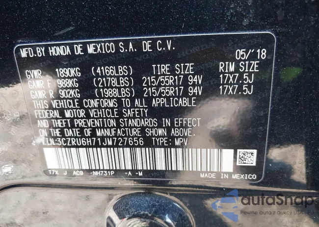 3CZRU6H71JM727656: 44166768