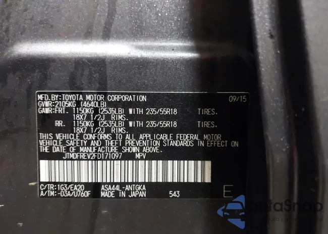 JTMDFREV2FD171097: 44166777