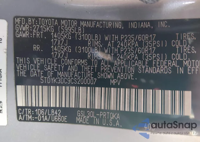 5TDYK3DC9CS200007: 44166781