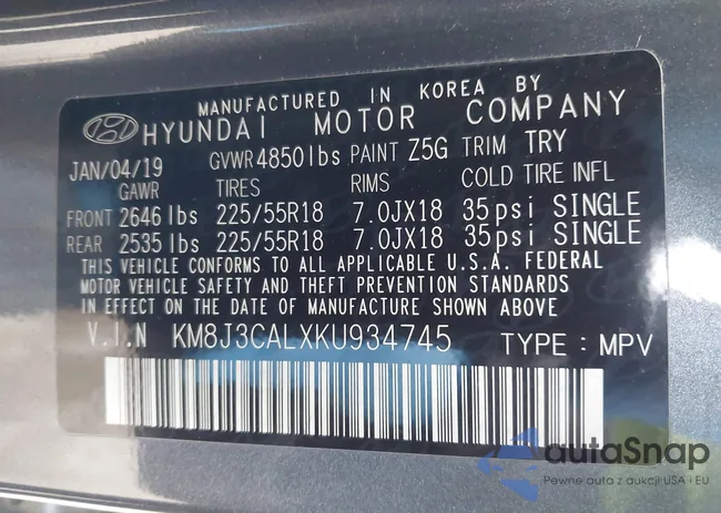 KM8J3CALXKU934745: 44166838