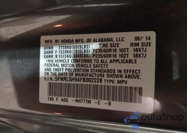 5FNRL5H94FB002228: 44167038