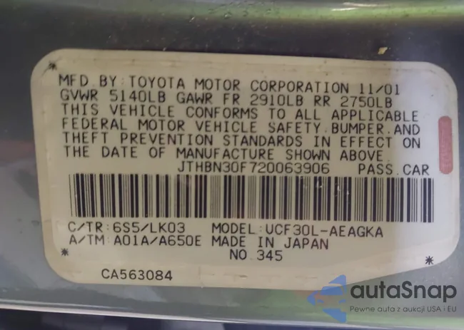 JTHBN30F720063906: 44166160