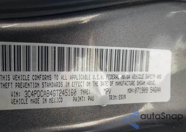3C4PDCAB4GT245160: 44166179