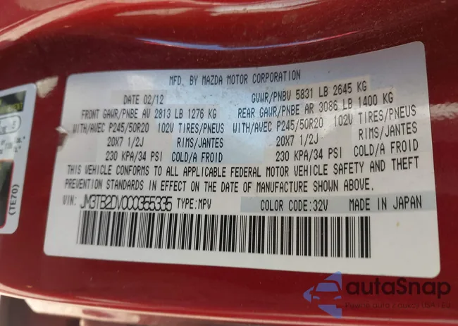 JM3TB2DV0C0355335: 44166240