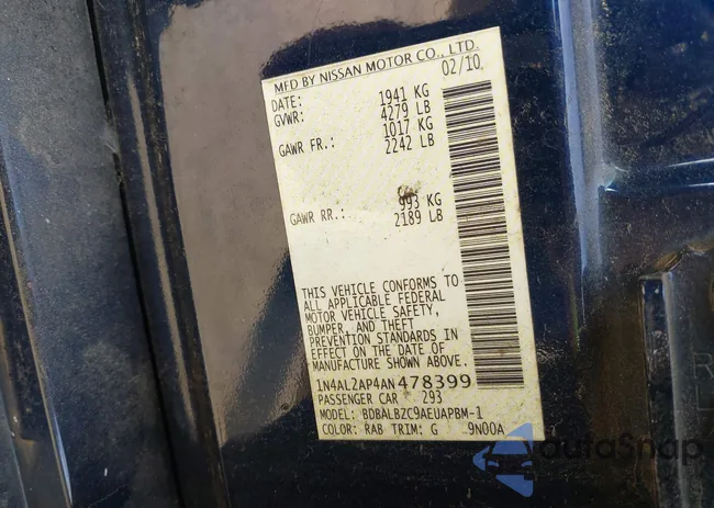 1N4AL2AP4AN478399: 44166257