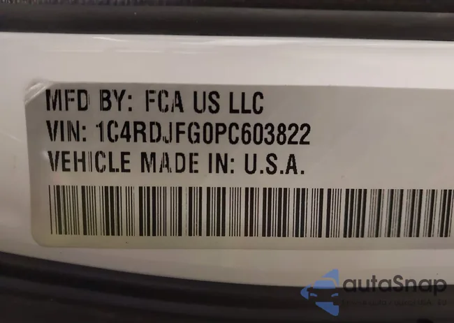 1C4RDJFG0PC603822: 44166322