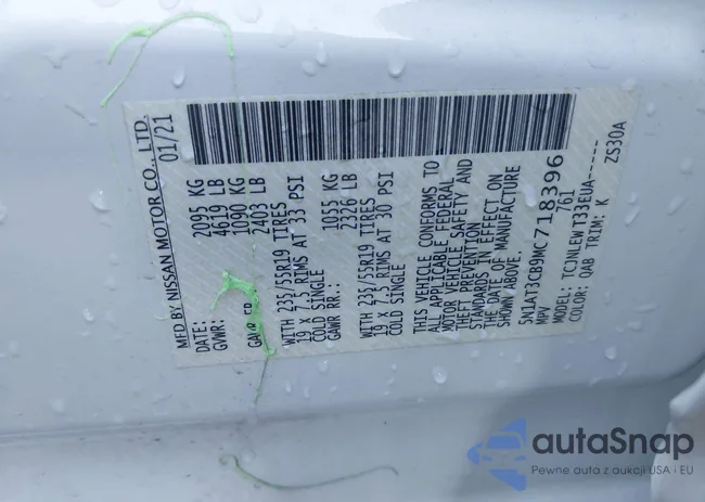 5N1AT3CB9MC718396: 44166433