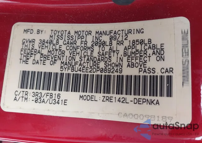 5YFBU4EE2DP089249: 44167444