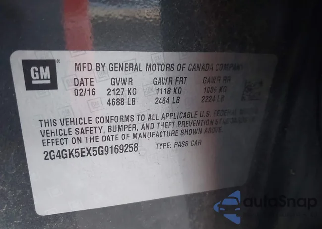 2G4GK5EX5G9169258: 44167601