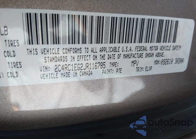 2C4RC1EG2JR116785: 44167610