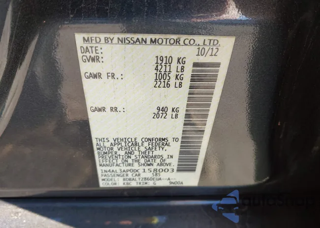 1N4AL3AP0DC158003: 44167634