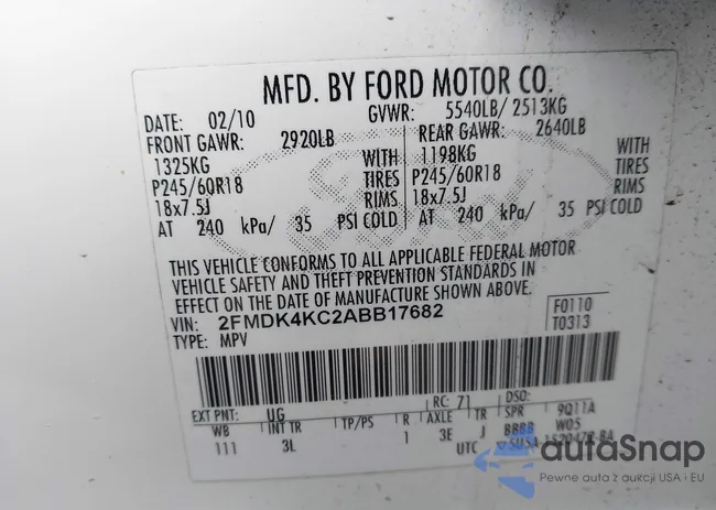 2FMDK4KC2ABB17682: 44167641