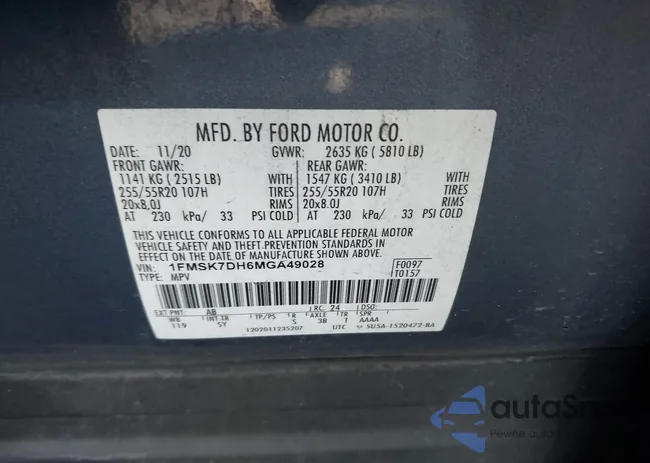 1FMSK7DH6MGA49028: 44167674