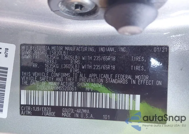 5TDGZRAHXMS520061: 44167698