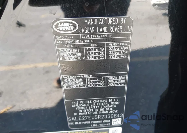 SALE27EU5R2339643: 44167718