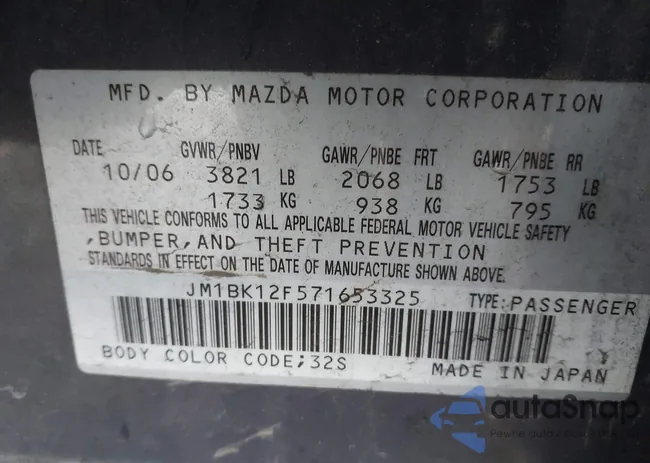 JM1BK12F571653325: 44167729