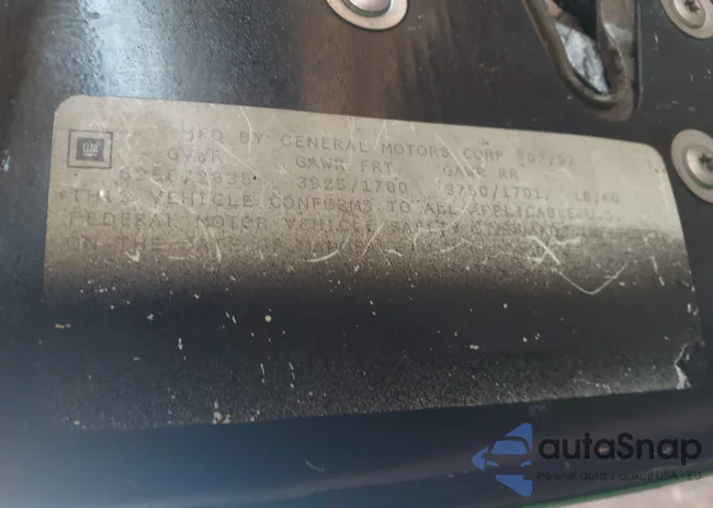 1GKEK18K2NJ705013: 44167838