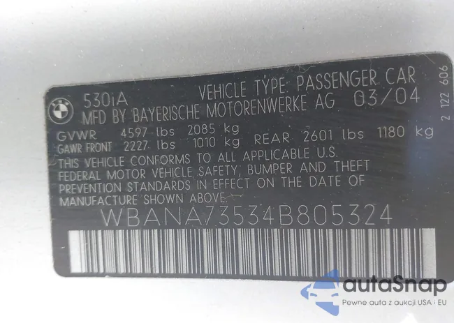 WBANA73534B805324: 44167841
