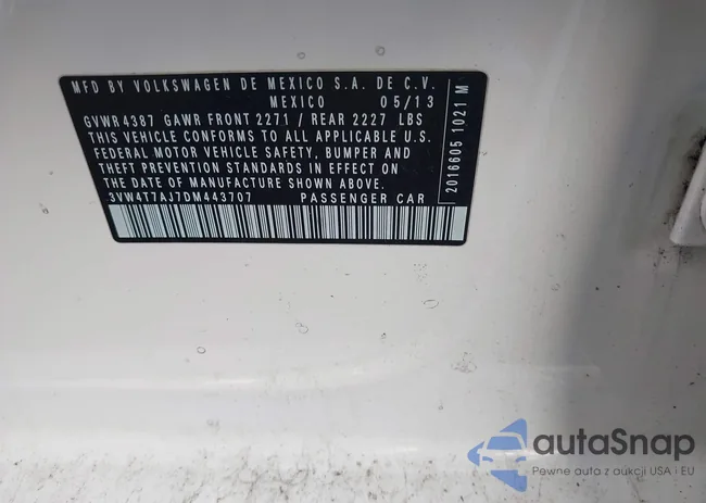 3VW4T7AJ7DM443707: 44167846