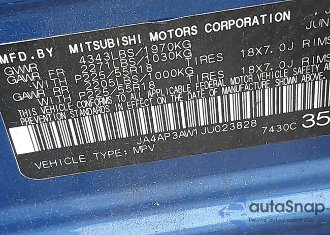 JA4AP3AW1JU023828: 44167868