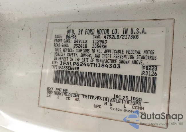 1FALP6244TH184303: 44167915