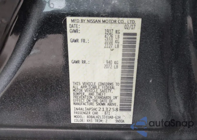 1N4AL3AP5HC213258: 44167951