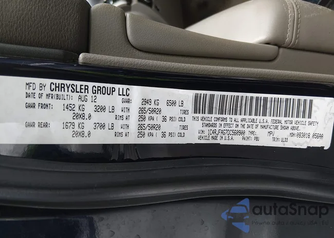 1C4RJFAG7DC560900: 44167956