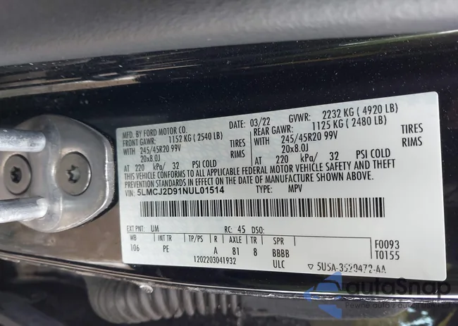 5LMCJ2D91NUL01514: 44167961