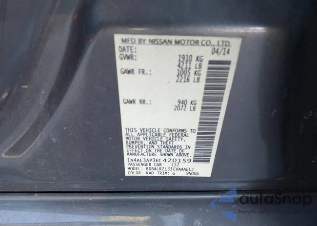 1N4AL3AP3EC420159: 44167115