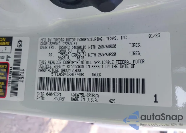 5TFLA5DA3PX077408: 44167436