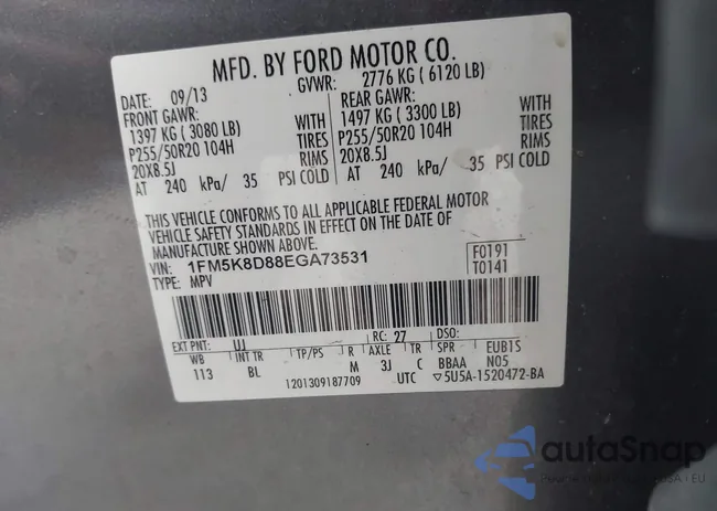 1FM5K8D88EGA73531: 44168468