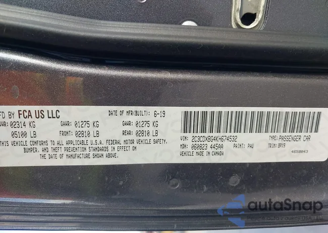 2C3CDXBG4KH674532: 44168496