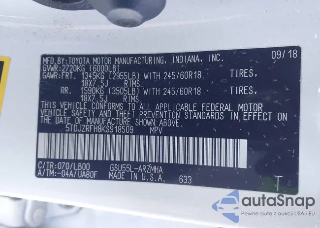 5TDJZRFH8KS918509: 44168561