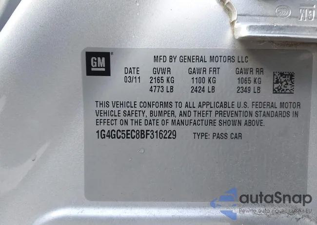 1G4GC5EC8BF316229: 44168657