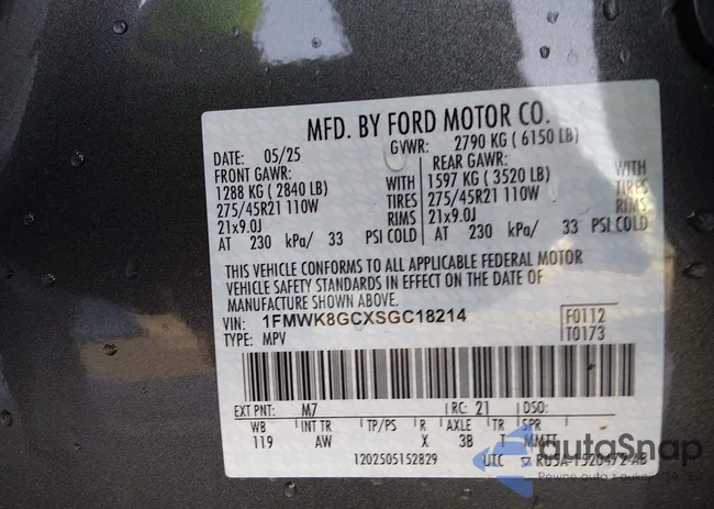 1FMWK8GCXSGC18214: 44168746