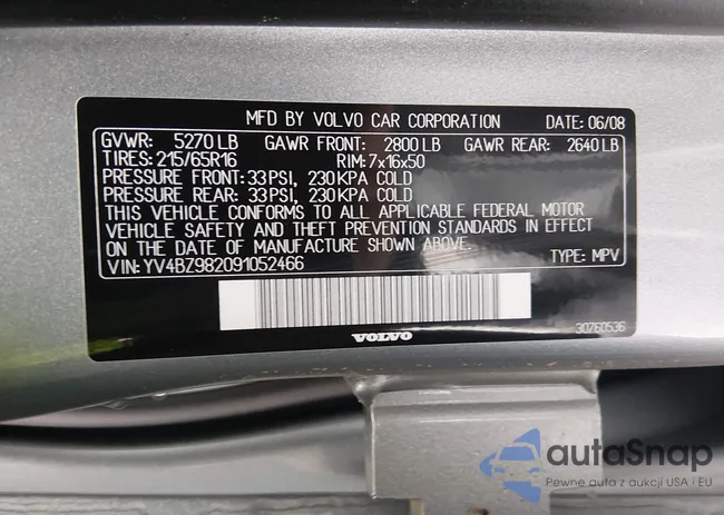 YV4BZ982091052466: 44168785