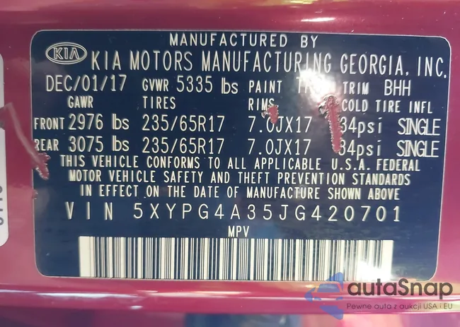 5XYPG4A35JG420701: 44168805