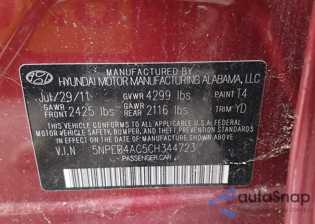 5NPEB4AC5CH344723: 44168870