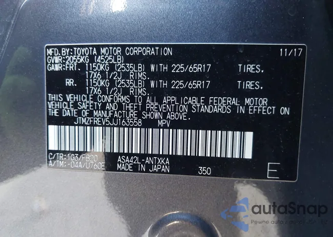 JTMZFREV5JJ163558: 44168943