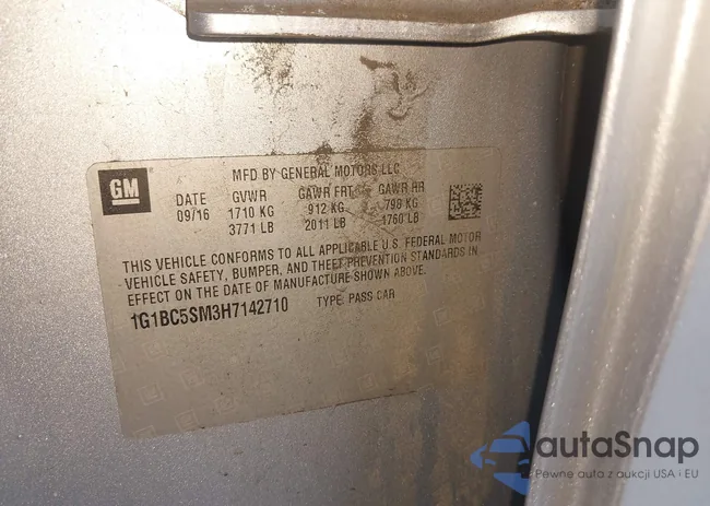 1G1BC5SM3H7142710: 44168142